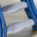 Scivolo per Bambini 133x60x70 cm con Canestro Laterale in PE Blu e Grigio