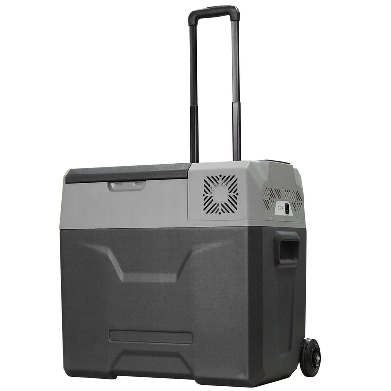 Frigo Portatile per Auto da 50L 58,6x37,8x54,5 cm con Pannello Touch e Ruote Grigio   
