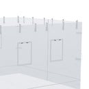 Pareti per Gazebo 3 Pezzi 300x195 cm in Rete di Nylon Bianco