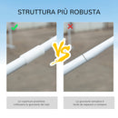 Gazebo da Giardino 580x290x250 cm con Pareti Rimovibili e Finestre Trasparenti Bianco   