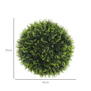 Set di 2 Piante Artificiali a Sfera Ø45 cm con Foglie di Cedro per Casa e Giardino Verde   