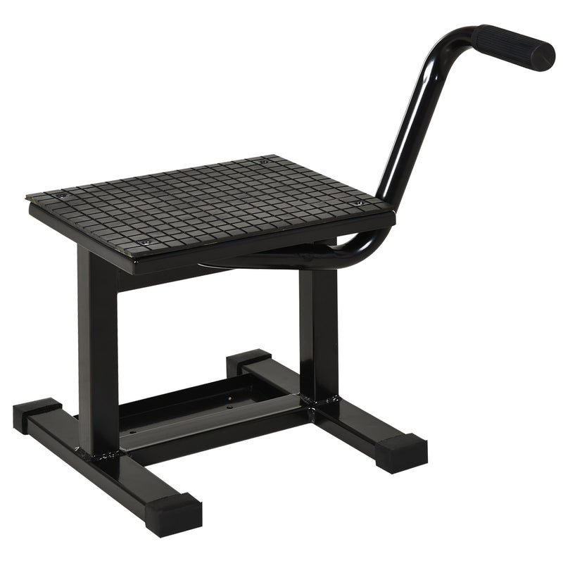 Cavalletto Alzamoto max 150kg con Superficie in Gomma e Manovella 48x34x43 cm in Acciaio Nero
