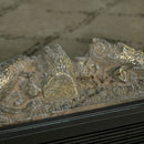 Camino Elettrico 2000W 40,5x20x62 cm con LED Effetto Fiamma Nero