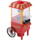 Macchina per Pop Corn 1200W Stile Retro 22x19x39 cm con Vaschetta in Alluminio Rosso