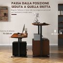 Struttura Scrivania Elettrica Regolabile in Altezza 71-116 cm con Modalità Defaticante in Acciaio  Nero