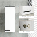 Pensile da Bagno Armadietto a 1 Anta con Ripiani 30x32x73 cm Bianco   