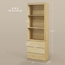 Mobile Libreria con 3 Ripiani e 3 Cassetti 60x35x180 cm in Legno Rovere