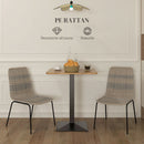 Set 2 Sedie da Pranzo Stile Boho Chic con Schienale Basso 48x55x85 cm Rivestimento in Rattan PE Giallo