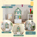Libreria per Bambini 3 Ripiani e Cassetto e Dispositivo Antiribaltamento 50x30x119,5 cm Verde 