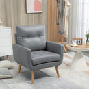 Sedia Imbottita 72x73x94 cm  in Tessuto Microfibra Grigia