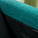 Poltrona Imbottita 96x87x87 cm Gambe in Acciaio in Tessuto Verde