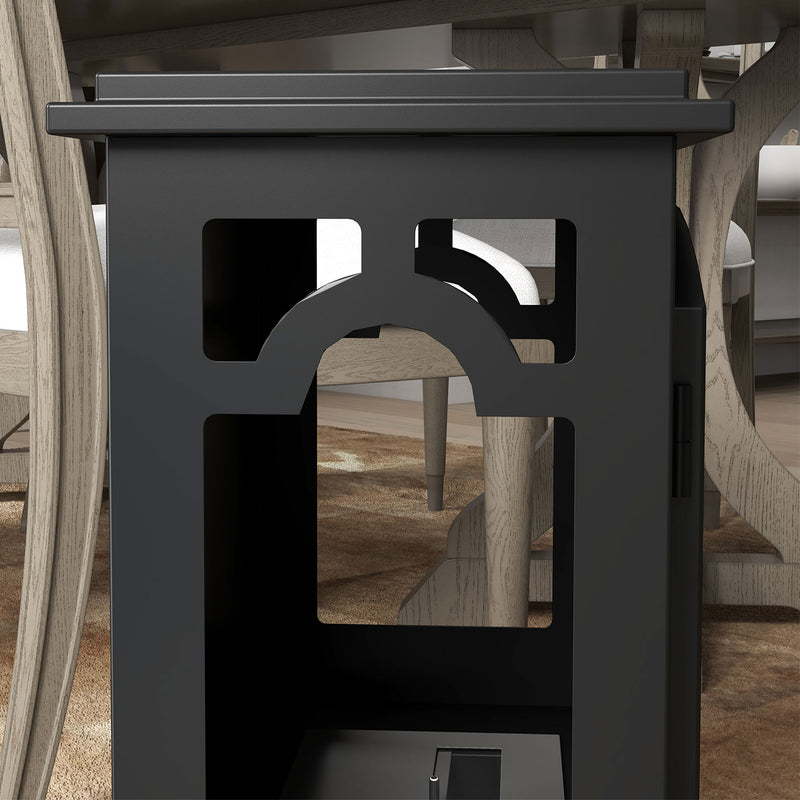 Camino a Bioetanolo da Pavimento 45x28x54 cm Bruciatore 1,2L Nero