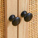 Credenza 80x39x101,8 cm in Legno e Rattan  Naturale