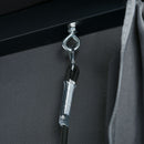 Dondolo Lettino con Pergola da Giardino 235x180x210 cm in Acciaio e Rattan PE Grigio Scuro