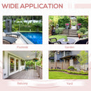 Tavolino da Giardino Pieghevole Salvaspazio 40x40x40 cm in Rattan Sintetico e Acciaio Colore Vimini