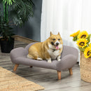 Divanetto per Cani e Gatti Imbottito 72x44x31 cm in Tessuto Grigio Chiaro