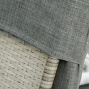 Lettino Prendisole da Giardino 60x200x40 cm in Rattan PE Grigio