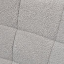 Poltrona a Dondolo Imbottita Rivestimento Bouclé 71x98x101 cm Grigio  