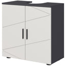 Mobile Sotto Lavabo Bagno per Piedistallo 60x30x60 cm in Legno Truciolare Grigio