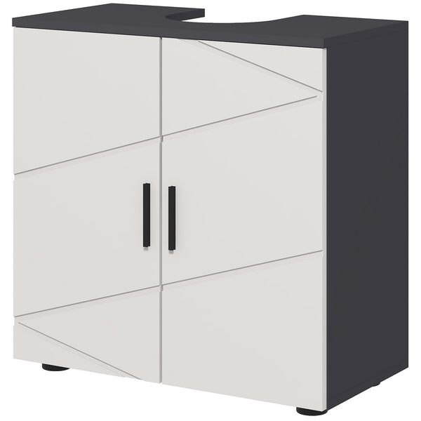 online Mobile Sotto Lavabo Bagno per Piedistallo 60x30x60 cm in Legno Truciolare Grigio