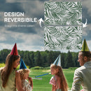 Tappeto da Esterno Reversibile 152x243 cm con Fantasia Geometrica Verde e Bianco   