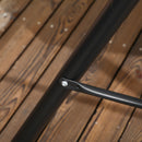 Dondolo da Giardino 3 Posti 172x110x153 cm con Tetto Parasole Rosso e Nero   