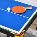 Tavolo Multi Gioco Pieghevole 2 in 1 per Biliardo e Ping Pong 140x63x60-80 cm con Accessori Inclusi-8