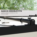 Gazebo Pergola da Giardino 298x298x230 cm con Telo Retrattile Bianco Crema   