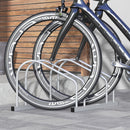 Rastrelliera Portabici per 2 Biciclette Posizione Regolabile in Acciaio 50x34x27,5 cm 