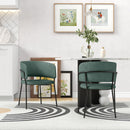 Set 2 Sedie Stile Moderno 57x53x73 cm in Velluto e Acciaio Verde  