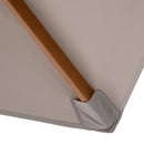 Ombrellone da Giardino a 6 Stecche 2,5x2,3m in Legno e Tessuto Poliestere Grigio