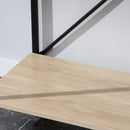 Tavolo Consolle Ingresso con 2 Cassetti e Ripiano Inferiore 100x33,5x76,5 cm in MDF Truciolato e Acciaio