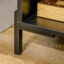 Mobiletto da Salotto 5 Ripiani 2 Ante 120x40x74 cm in Truciolato Nero