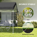 Gazebo Pieghevole Pop Up 584x297,5x272 cm UPF50+ e Altezza Regolabile Grigio Scuro   