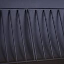 Barbecue a Carbone Carbonella 124x53x104 cm con Coperchio e Affumicatore in Acciaio Nero