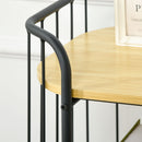 Carrello da Cucina 79x38x95 cm con Ruote in Truciolato e Acciaio