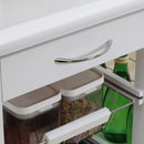 Carrello da Cucina con Ripiani e Cassetto Piano di Lavoro in Ceramica 57x37x83 cm   