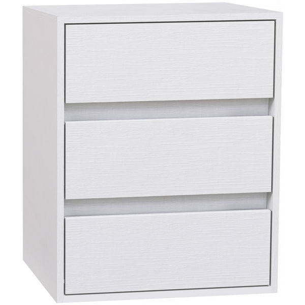 Cassettiera 3 Cassetti Moderna 40x30x50,5 cm in Legno Bianco sconto