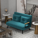 Divano Letto 2 Posti 102x73x81 cm in Tessuto Effetto Velluto Verde