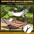 Supporto per Amaca max 150kg con Tavolino Integrato 285x125x110 cm in Acciaio Nero-5