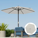 Telo di Ricambio per Ombrellone Ø3 m con Prese d'Aria per Telai in Legno e Acciaio Crema   