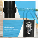 Doccia Solare 15,5x15,5x222 cm da 20L con Rubinetto Inferiore e Temperatura Regolabile Nero  