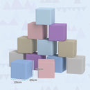 Set 12 Cubi Morbidi per Bambini 20x20x20cm in PU ed EPE Multicolore Chiaro  