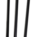 Set 4 Gambe per Tavolo 12x12x71 cm in Acciaio Preforato Nero