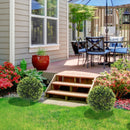 Set di 2 Piante Artificiali a Sfera Ø45 cm con Foglie di Cedro per Casa e Giardino Verde   