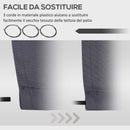 Telo di Ricambio per Tenda a Bracci Retrattile 347x240 cm  in Poliestere Anti UV Grigio  