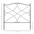 Recinzione Esterna a 5 Pannelli 305x62 cm Configurabile in Metallo Nero   