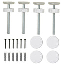 Cancelletto di Sicurezza per Animali Domestici Regolabile 75-95 cm in Acciaio e ABS Bianco 