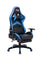 Sedia Gaming da Ufficio 68x55x129/139 cm con Poggiapiedi e Supporto Lombare Blu e Nero