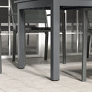 Tavolo Allungabile da Esterno per 8-10 Persone 180/240x99x74 cm in Acciaio e Alluminio Grigio Scuro-9